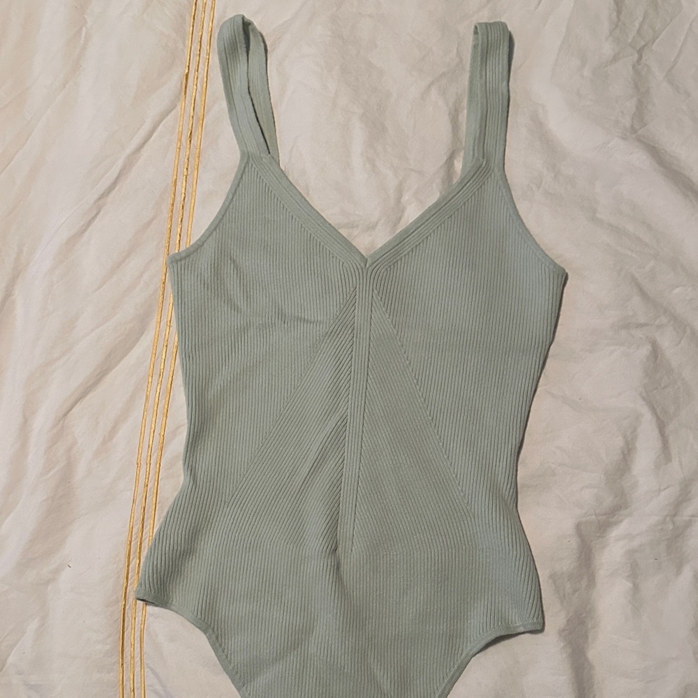 Abercrombie & Fitch unworn Sage Green Ribbed Bodysuit